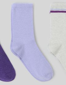 Lot de 3 paires de chaussettes sport lurex