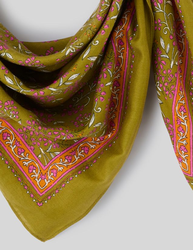 Grand foulard coton imprim&eacute;