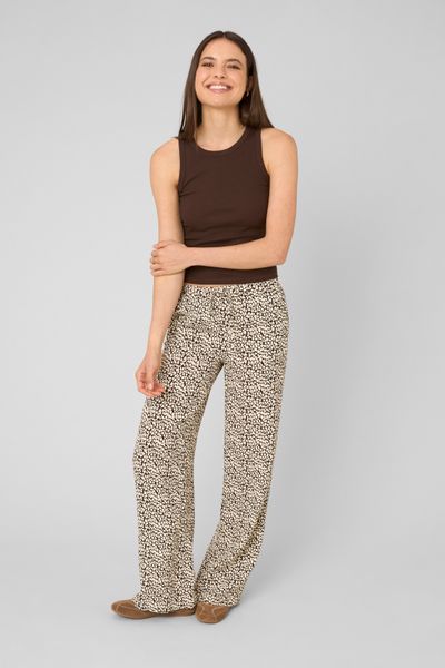 Pantalon imprim&eacute; taille &eacute;lastiqu&eacute;e
