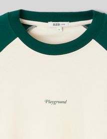 T-shirt manches contrast&eacute;es