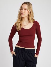 T-shirt manches longues uni