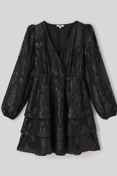 Robe courte jacquard brillant