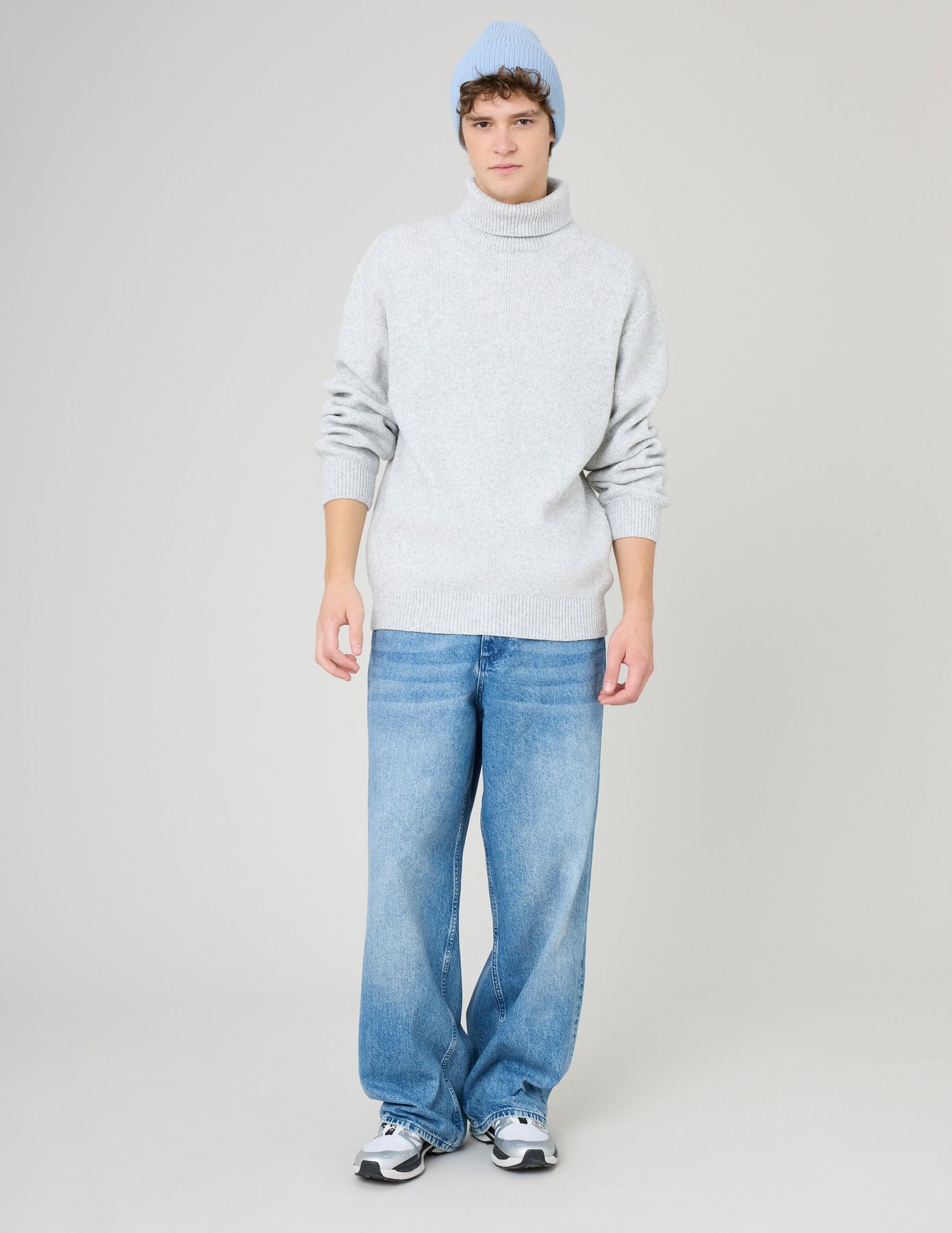 Pull col roulé