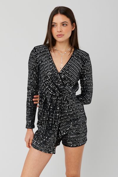 Combinaison short paillettes