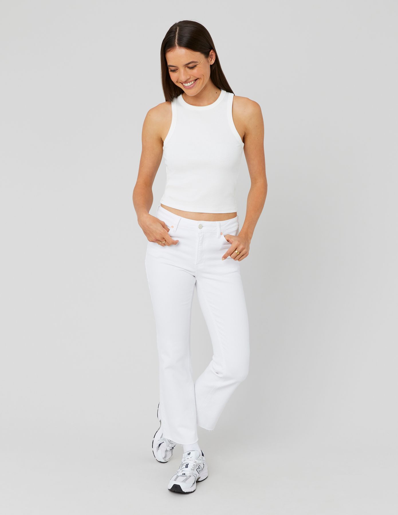 Jean flare cropped