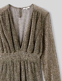 Robe longue pliss&eacute;e