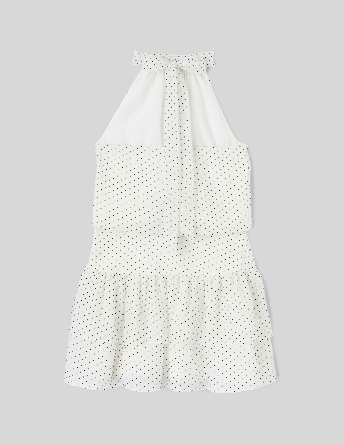 Robe courte imprim&eacute;e pois