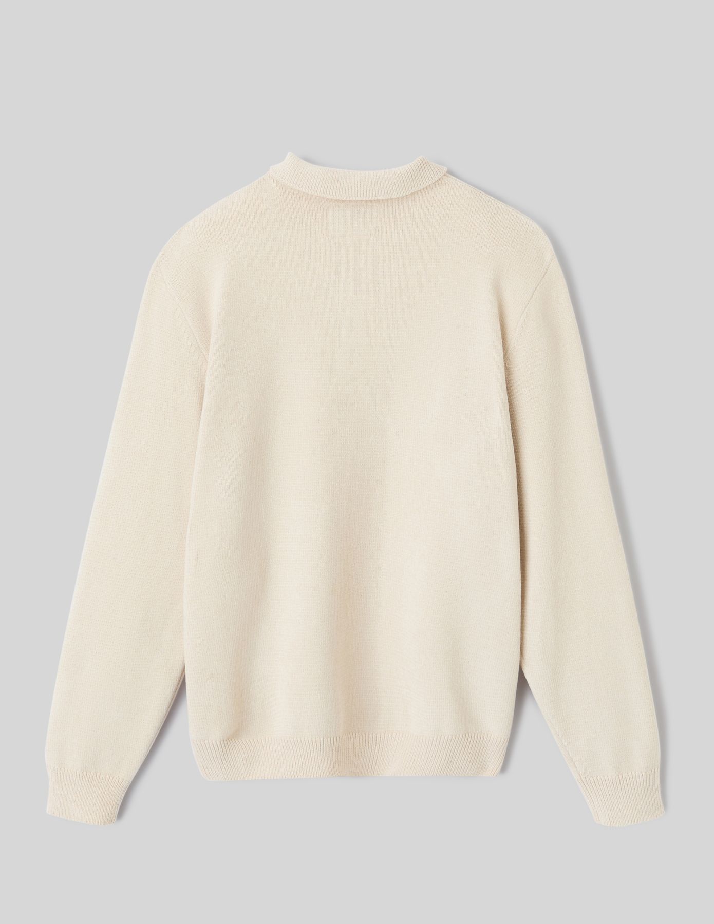 Pull chenille col polo