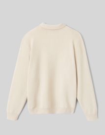 Pull chenille col polo