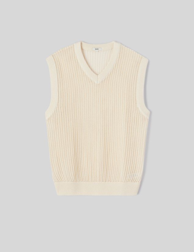 Pull uni sans manches