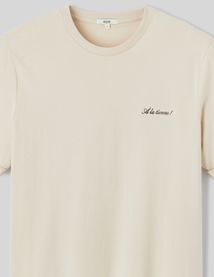 T-shirt broderie poitrine