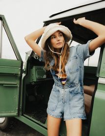 Combi short en jean