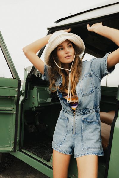 Combi short en jean