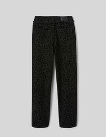 Pantalon imprim&eacute; coupe droite
