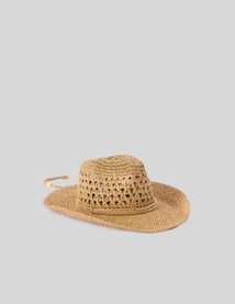 Chapeau en paille cowboy