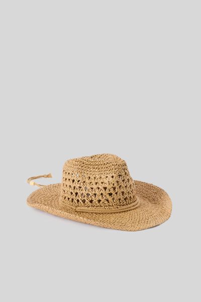 Chapeau en paille cowboy