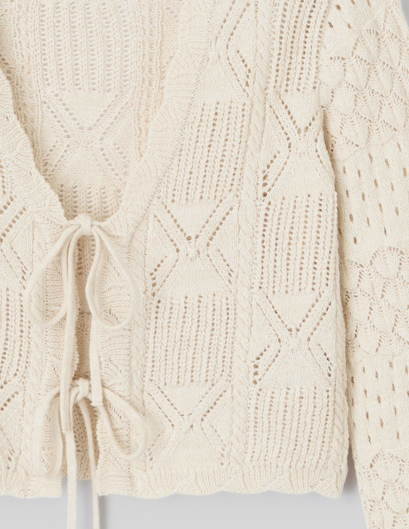 Gilet en crochet à nouer