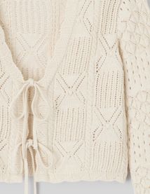 Gilet en crochet à nouer