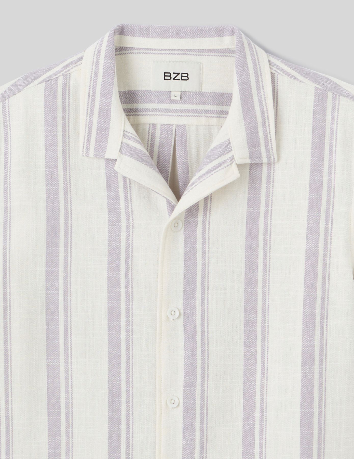 Chemise manches courtes rayée rustique