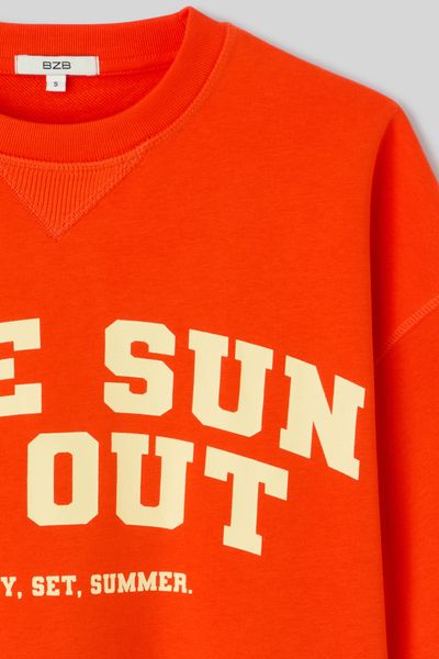 Sweat imprim&eacute; manches courtes