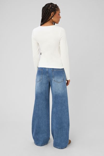 Jean wide leg avec studs