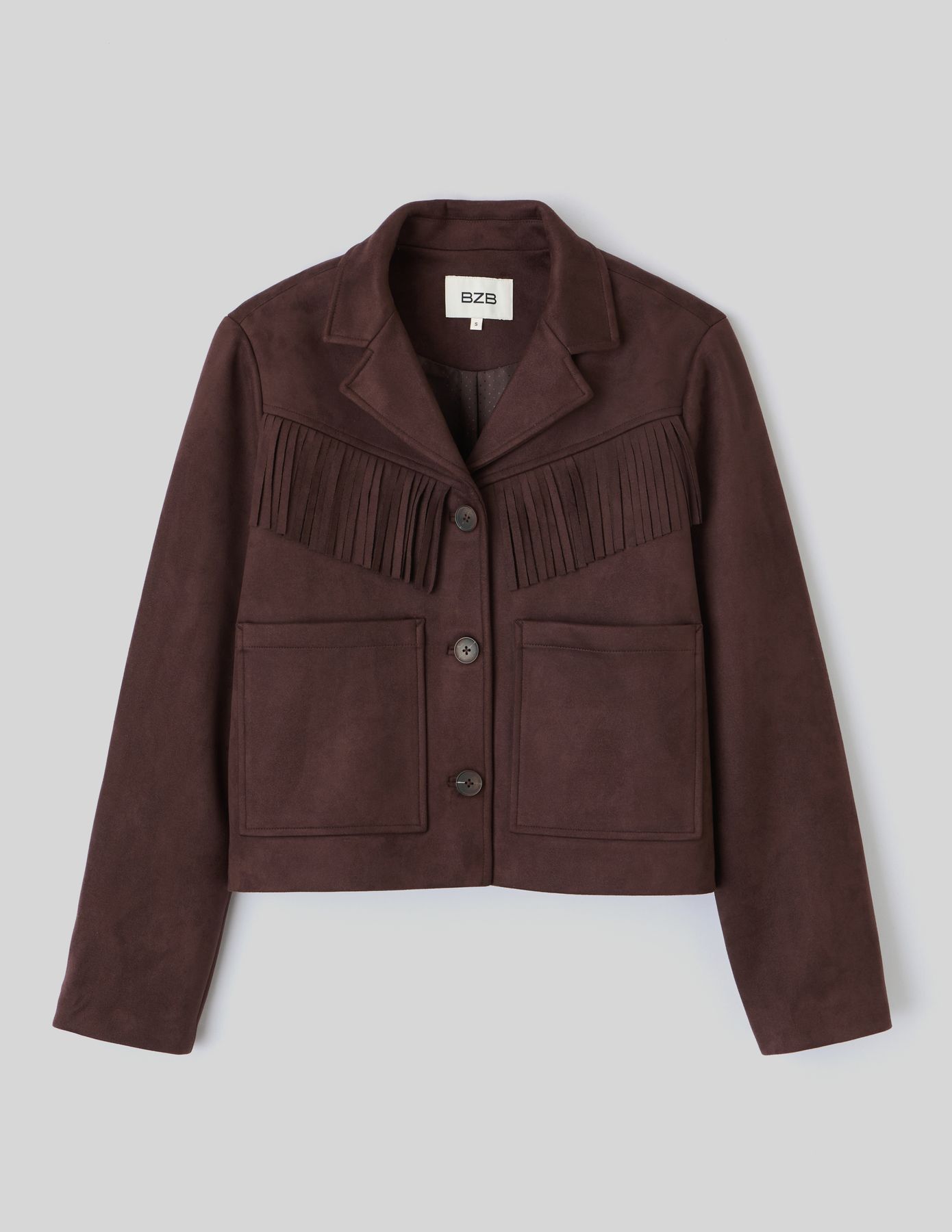 Veste su&eacute;dine &agrave; frange