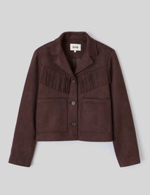 Veste su&eacute;dine &agrave; frange