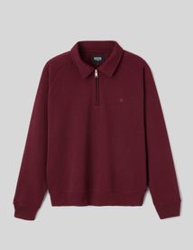 Sweat col polo zipp&eacute;