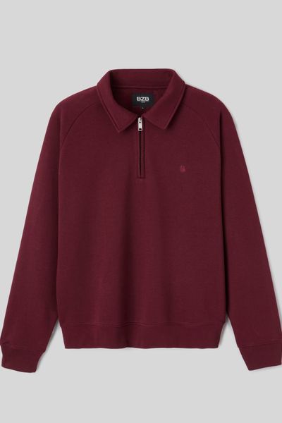 Sweat col polo zipp&eacute;