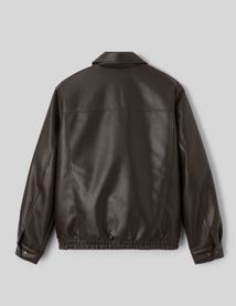 Blouson zipp&eacute; tissu enduit