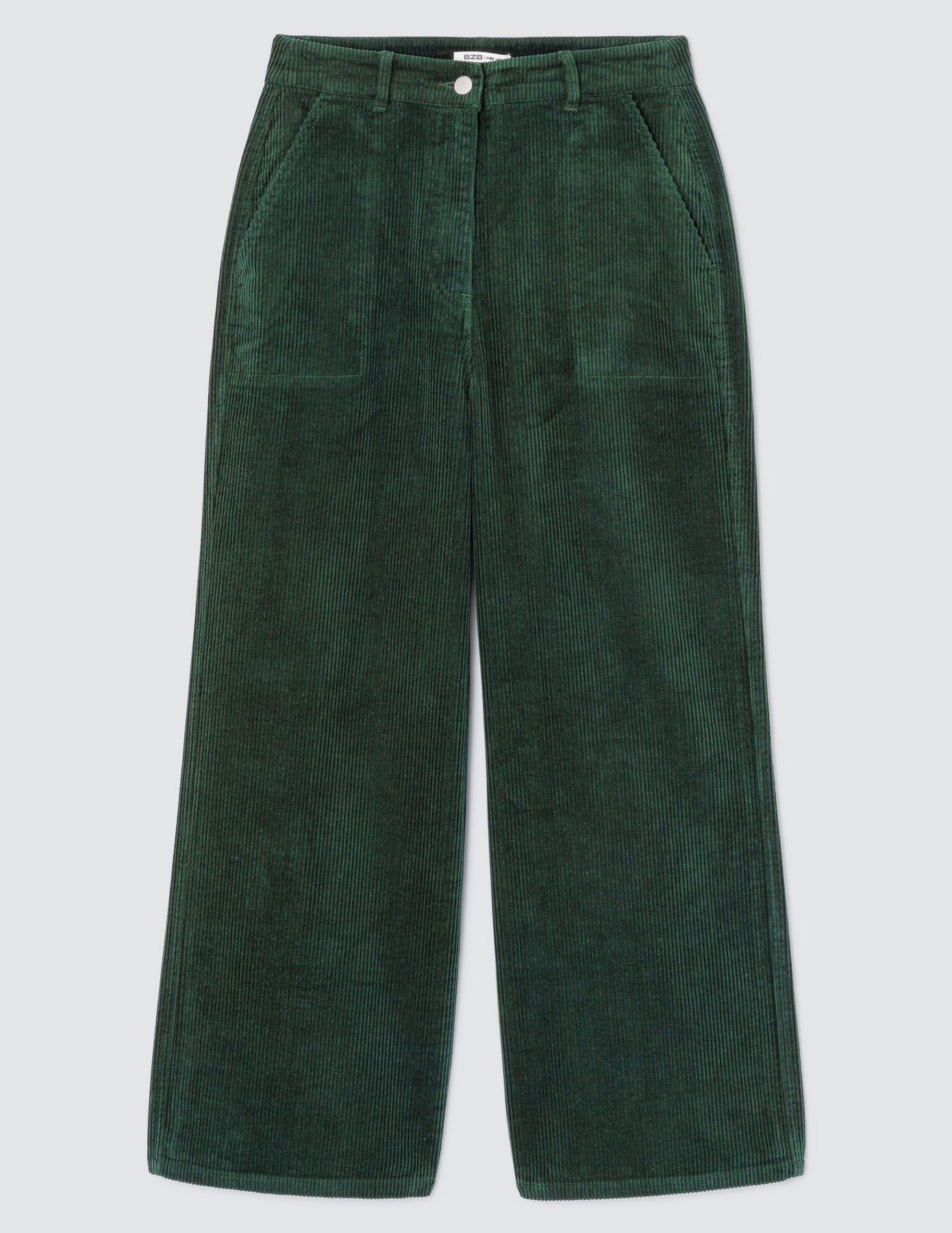 Pantalon wide leg court en velours