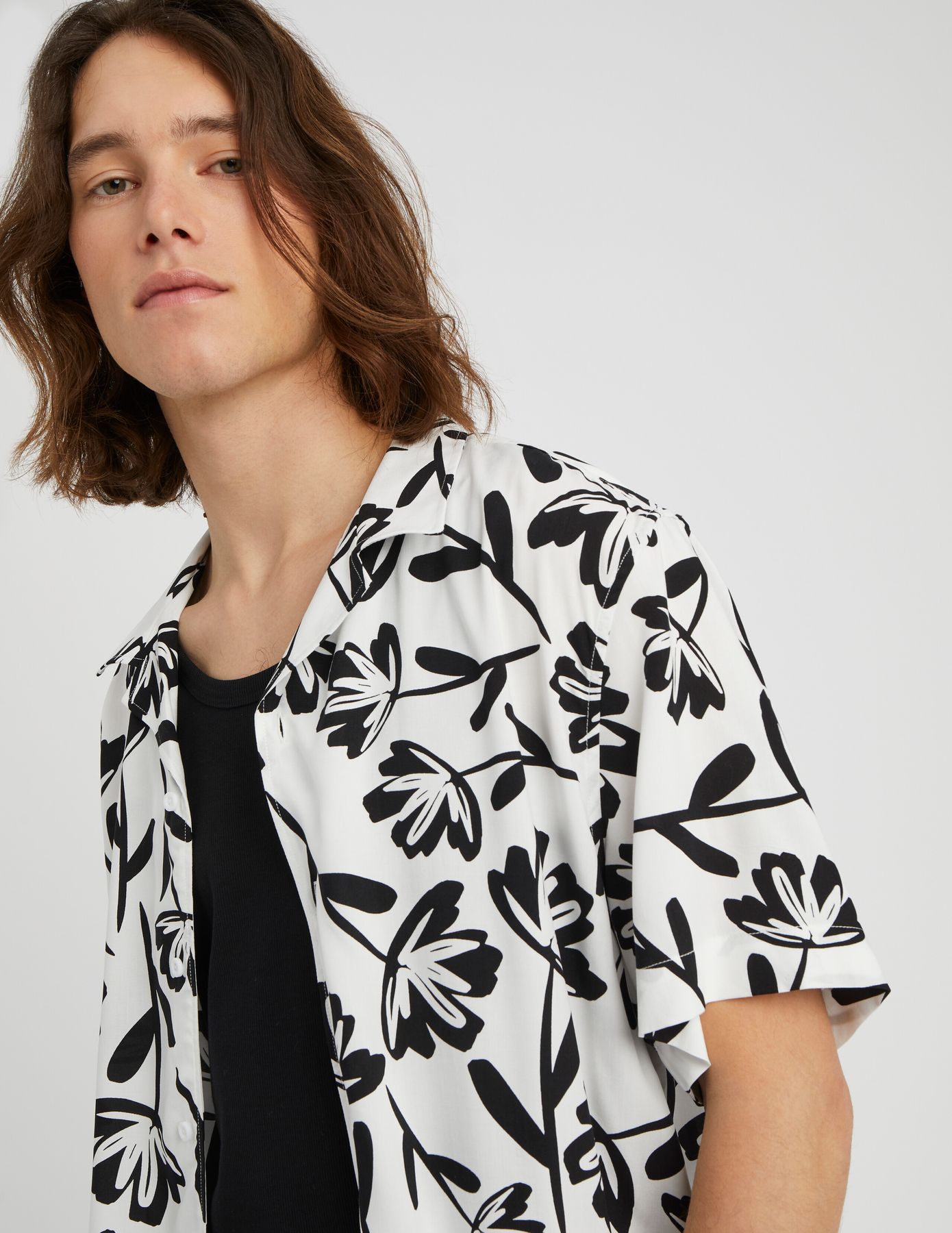 Chemisette imprim&eacute;e fluide