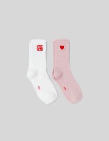 Lot de 2 paires de chaussettes saint valentin