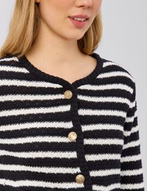 Gilet boutonn&eacute; ray&eacute;