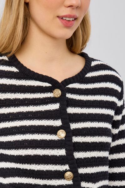 Gilet boutonn&eacute; ray&eacute;