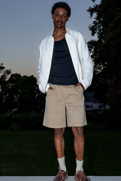 Bermuda chino &agrave; plis