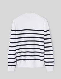 Pull col rond marinière