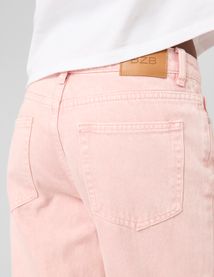 Jean wide leg denim rose
