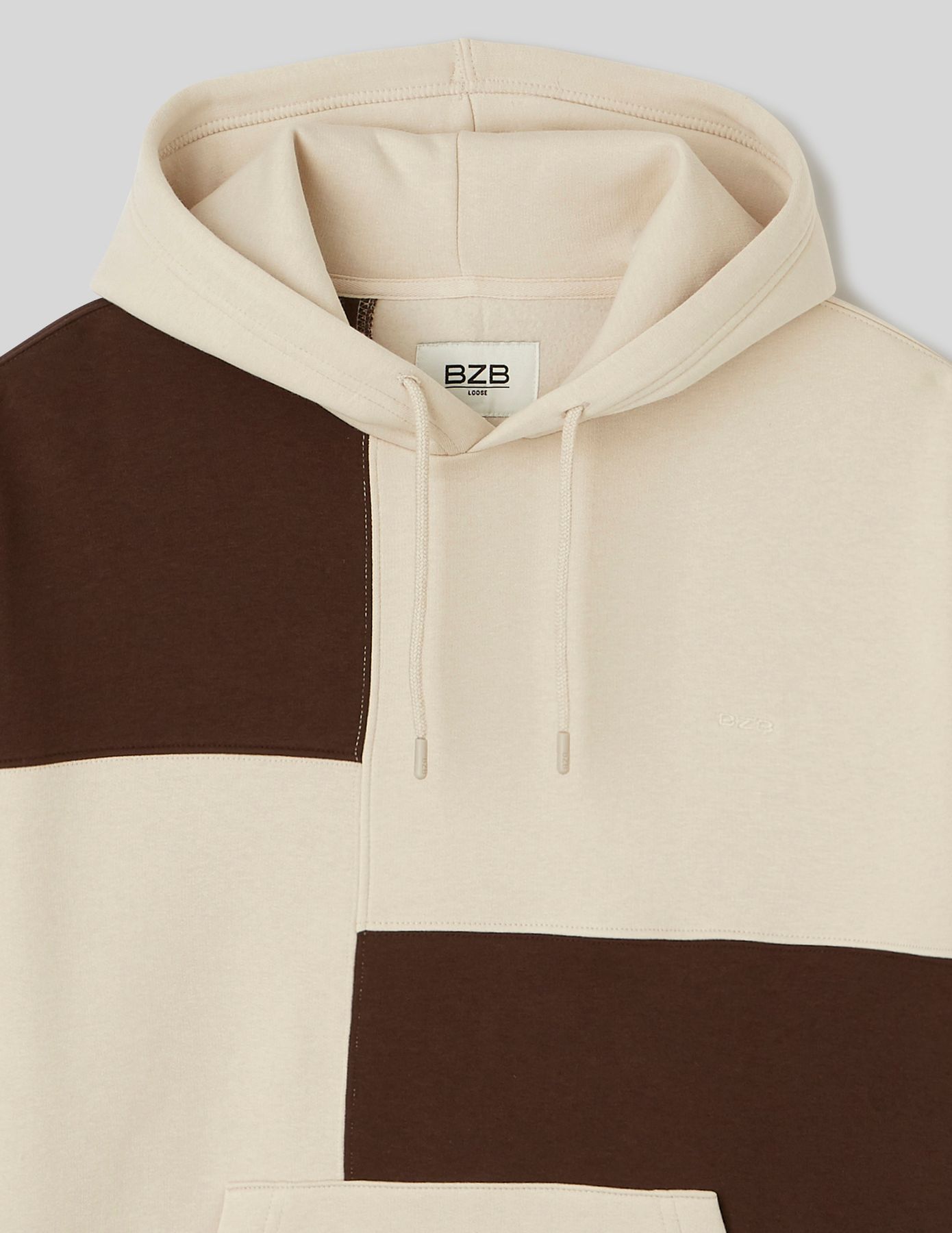 Sweat à capuche patchwork