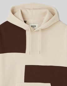 Sweat à capuche patchwork