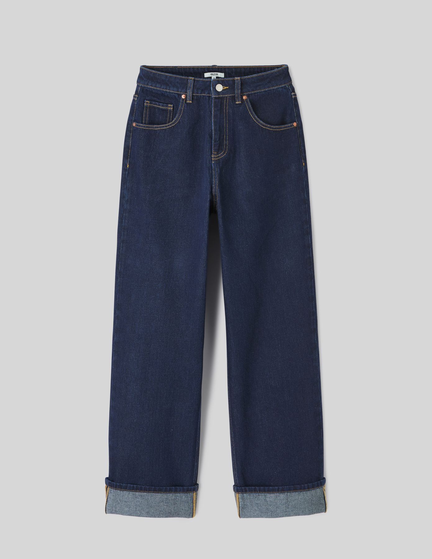 Jean baggy à revers