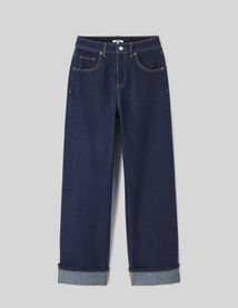 Jean baggy à revers