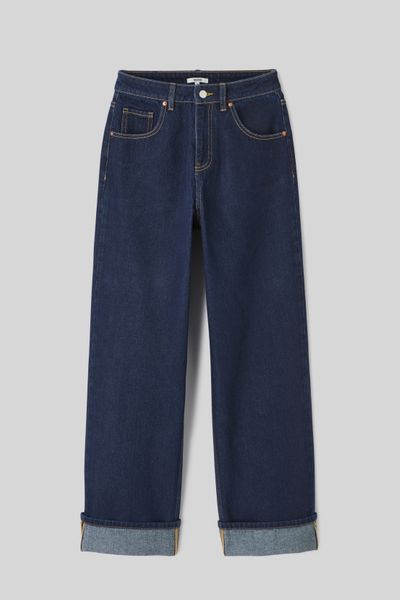 Jean baggy à revers