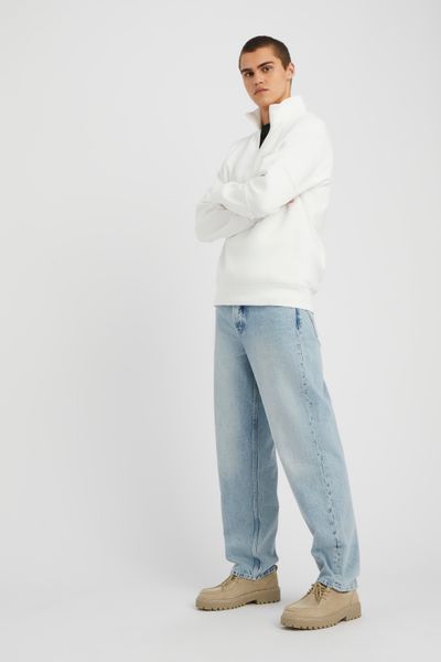 Sweat col montant zippé