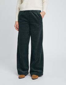 Pantalon velours taille élastiquée