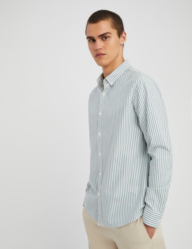 Chemise rayée droite