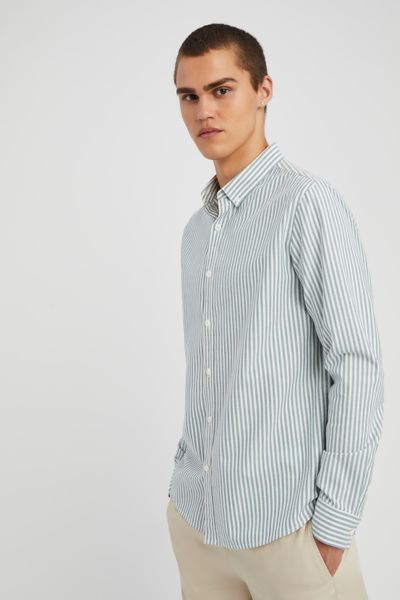 Chemise rayée droite