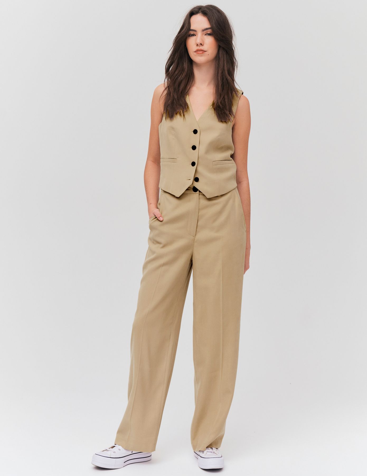 Pantalon tailleur droit