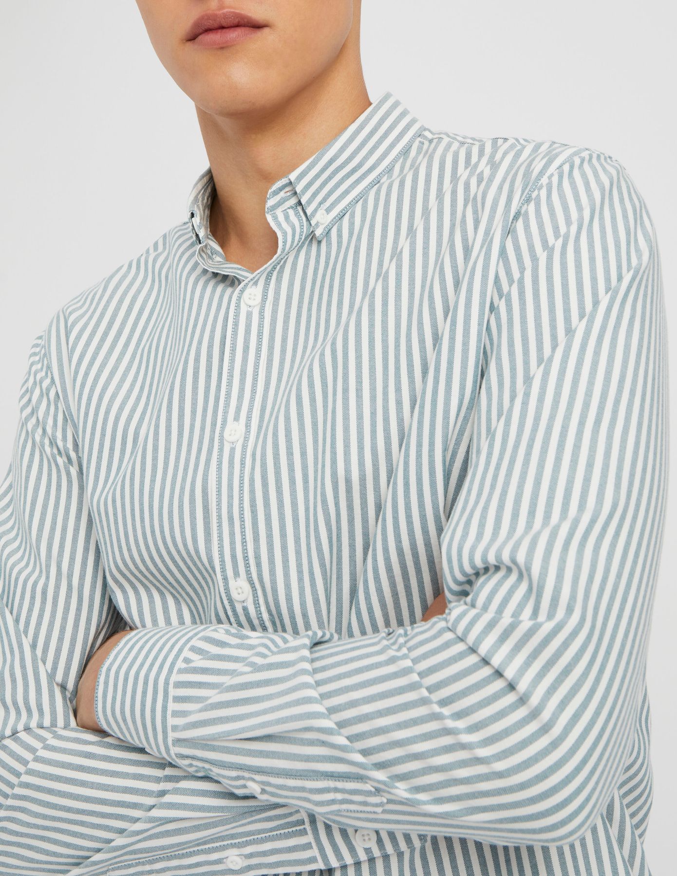 Chemise rayée droite