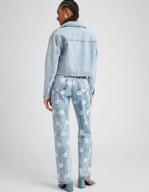 Jean straight imprimé
